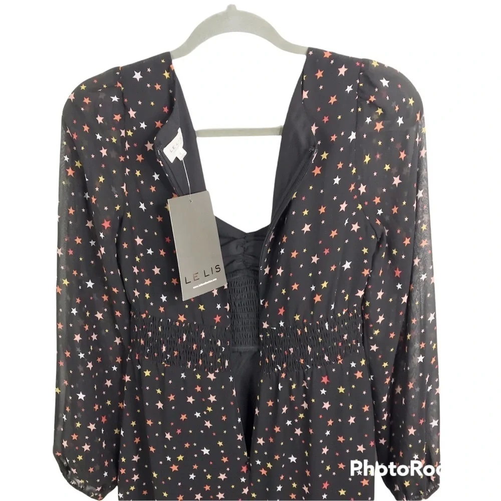 Le Lis Starry Nights black midi dress from Stitchfix size S NWT - Picture 8 of 10